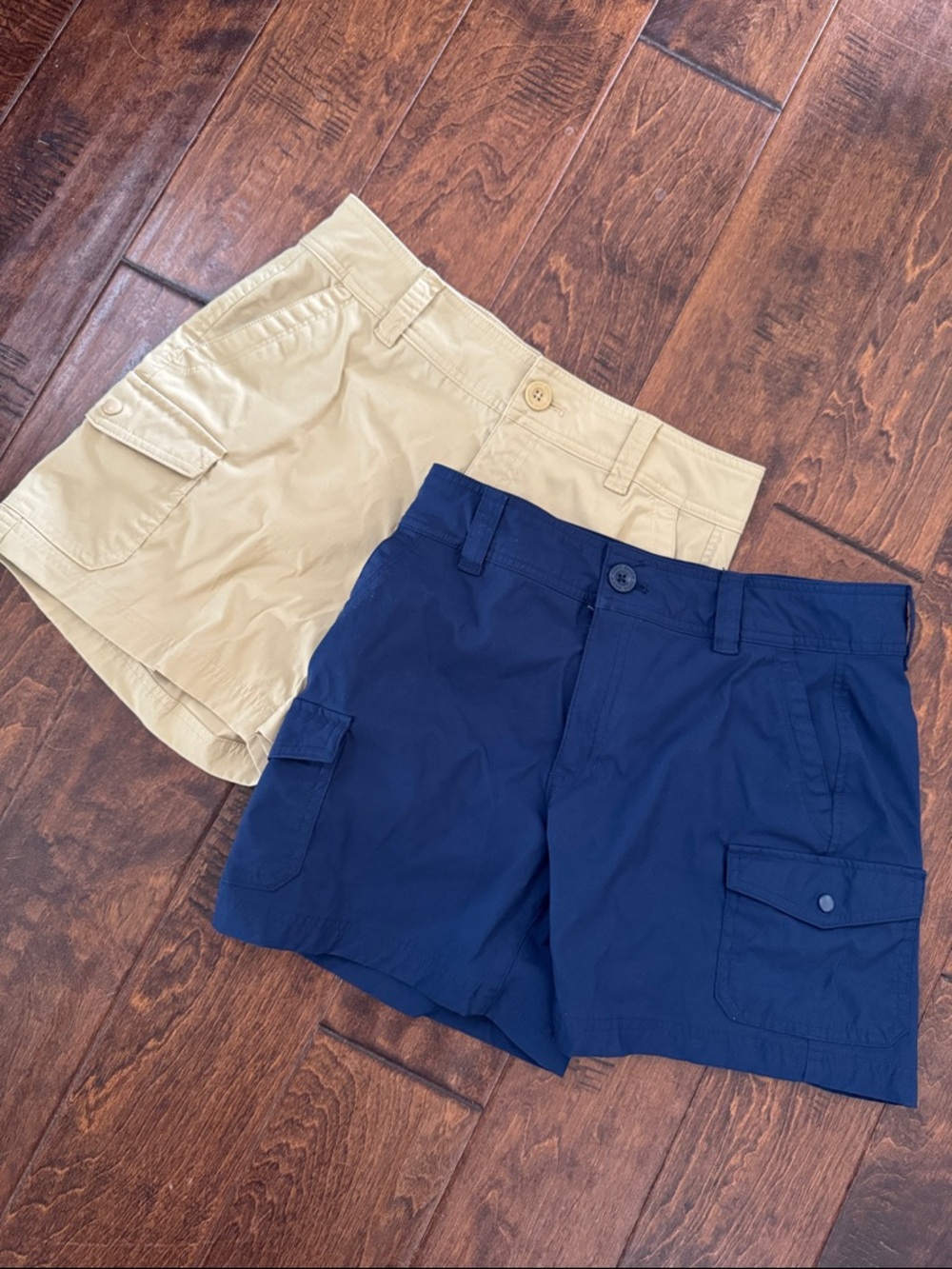 Cargo Shorts Duo — Navy & Khaki size 4